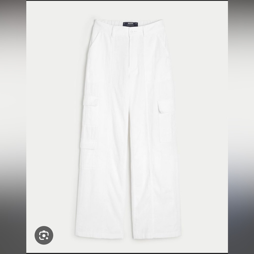 Hollister linen White Cargo Pants